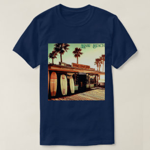 Retro Miami Beach Surf Winkelen Unisex T-s T-shirt