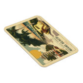 Retro Miami Briefkaart van 1920strand Ocean Drive Magneet (Rechterzijde)