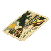 Retro Miami Briefkaart van 1920strand Ocean Drive Magneet (Linkerzijde)