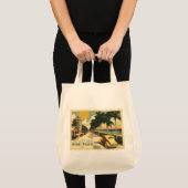 Retro Miami Briefkaart van 1920strand Ocean Drive Tote Bag (Voorkant (product))