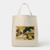 Retro Miami Briefkaart van 1920strand Ocean Drive Tote Bag (Achterkant)