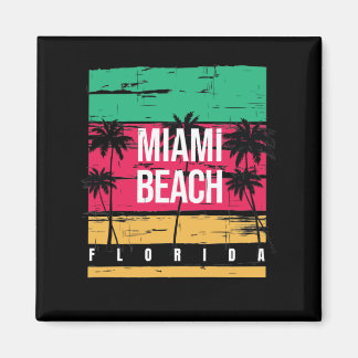 Retro Miami Florida Beach Souvenir Magneet