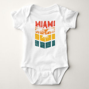 Retro Miami Florida Beach Souvenir Palm Tree 80's Romper