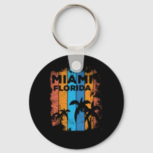 Retro Miami Florida Beach Souvenir Sleutelhanger