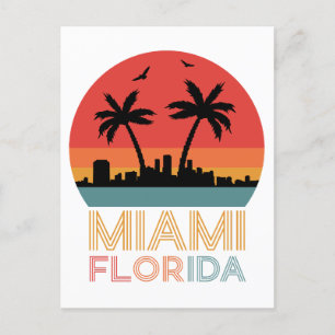  Retro Miami Florida Briefkaart