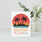  Retro Miami Florida Briefkaart (Staand voorkant)