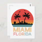  Retro Miami Florida Briefkaart (Voorkant / Achterkant)