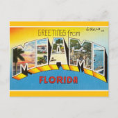 Retro Miami Florida. Briefkaart (Voorkant)