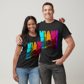 Retro Miami Florida CityScape Skyline T-shirt (Unisex)