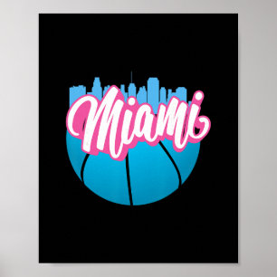 Retro Miami Florida stadsgezicht Retro Miami Poster