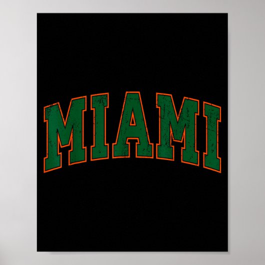 Retro Miami Florida Tee Men Women And Kids  Poster (Voorkant)