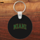 Retro Miami Florida Tee Men Women And Kids  Sleutelhanger (Voorkant)