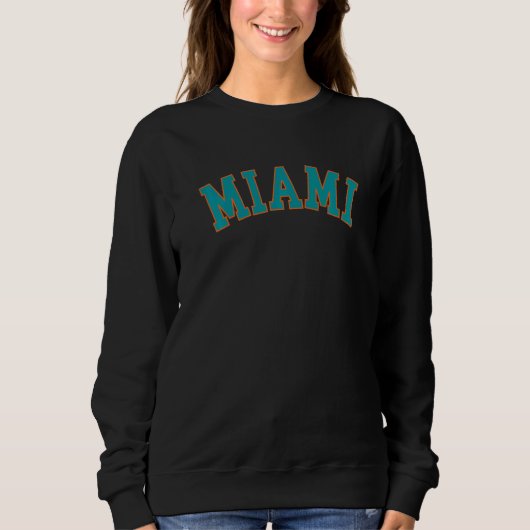 Retro Miami  Florida  Throwback  Classic Trui (Voorkant)