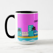 Retro Miami Poster uit de jaren 80 Mok (Links)