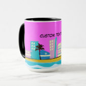 Retro Miami Poster uit de jaren 80 Mok (Voorkant links)