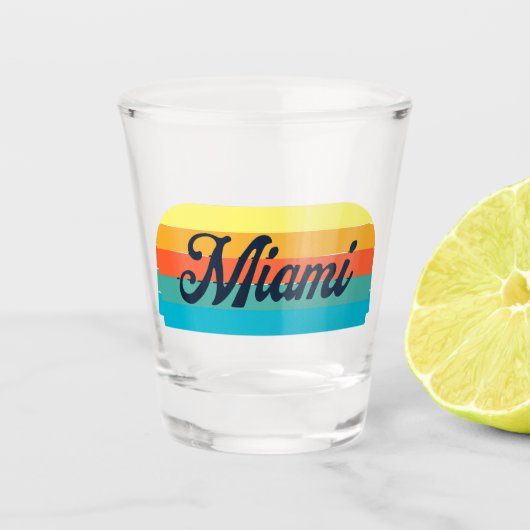 Retro Miami Shot Glas (Voorkant)