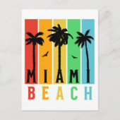  Retro Miami strand Briefkaart (Voorkant)