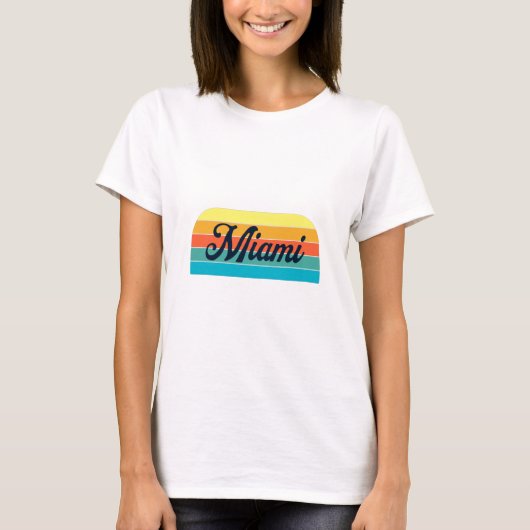 Retro Miami T-shirt (Voorkant)