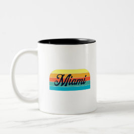 Retro Miami Tweekleurige Koffiemok