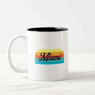 Retro Miami Tweekleurige Koffiemok