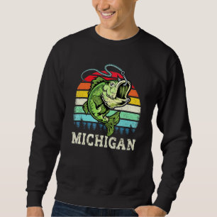 Retro Michigan Bass Gevist Bass Fish Vis Trui