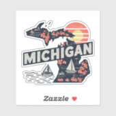 Retro Michigan State Sticker (Vel)