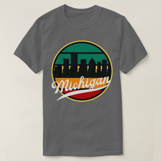 Retro  Michigan T-shirt (Design voorkant)