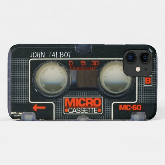 Retro Micro Audiotape Cassette gepersonaliseerde i Case-Mate iPhone Case (Achterkant (horizontaal))