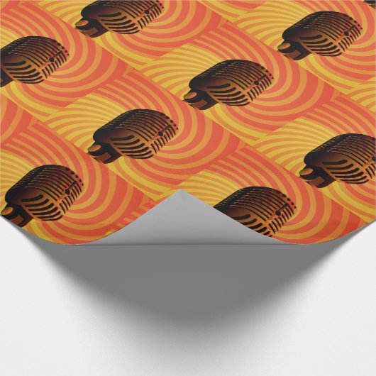 Retro Microfoon aangepaste verpakking papier (Hoek)