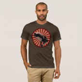 Retro Microfoon Grafisch in het Rood T-shirt (Voorkant volledig)