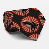 Retro microfoon grafisch in rood stropdas (Opgerold)