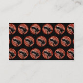 Retro microfoon grafisch in rood visitekaartje (Achterkant)