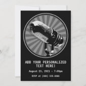 Retro microfoon grafisch kaart (Voorkant)