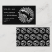 Retro microfoon grafisch visitekaartje (Voorkant / Achterkant)