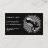 Retro microfoon grafisch visitekaartje (Voorkant)