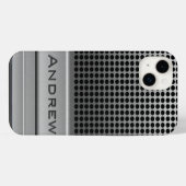 Retro Microfoon Naam Sjabloon iPhone Hoesje (Achterkant horizontaal)