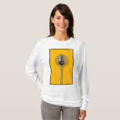 Retro Microfoon op Krachtig Geel T-shirt (Voorkant volledig)