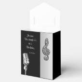 Retro Microfoon & Treble Gespleten Verjaardag Favo Bedankdoosjes (Geopend)