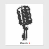 Retro Microfoon Vibes – Sticker Magic (Vel)