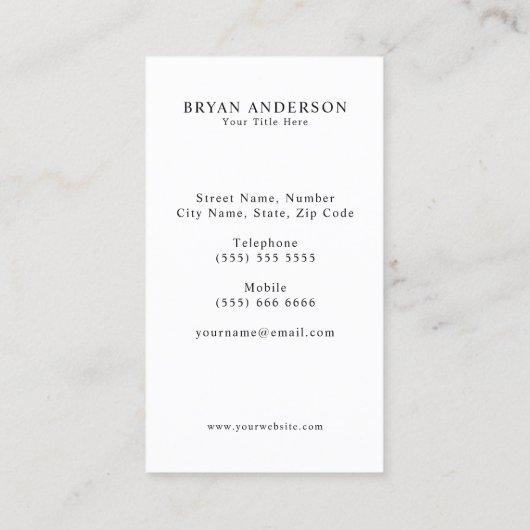 Retro Microfoon Visitekaartje (Achterkant)