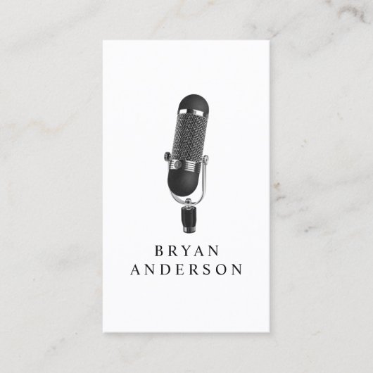 Retro Microfoon Visitekaartje (Voorkant)