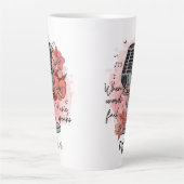 Retro microfoon wanneer woorden niet goed praten latte mok (Voorkant)