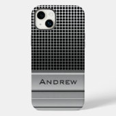 Retro Microfoonnaam Sjabloon Case-Mate iPhone Case (Achterkant)