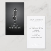 Retro-microfoonVisitekaartje Visitekaartje (Voorkant / Achterkant)