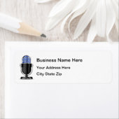 Retro Microphone Business Return Address Labels (Insitu)