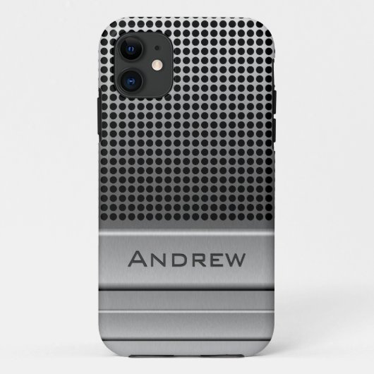 Retro Microphone Name Sjabloon Case-Mate iPhone Case (Achterkant)
