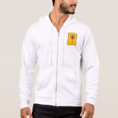 Retro Microphone on Bold Yellow Hoodie (Voorkant)