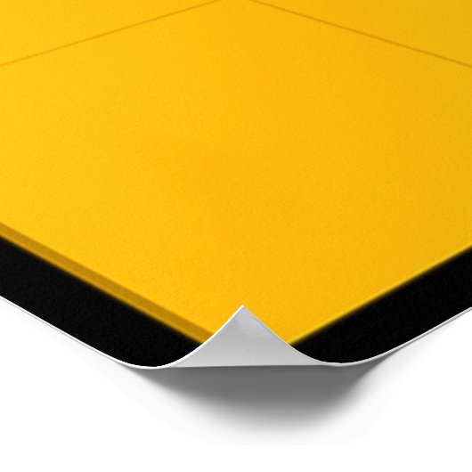 Retro Microphone on Bold Yellow Poster (Hoek)