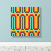 Retro Mid Century Abstract Canvas Afdruk (Insitu (Houten vloer))