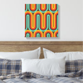 Retro Mid Century Abstract Canvas Afdruk (Insitu (Slaapkamer))